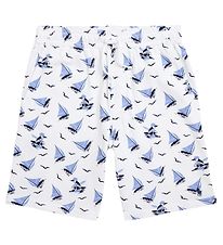 Polo Ralph Lauren Sweatshorts - Classics - Hvid/Bl m. Sejlskibe