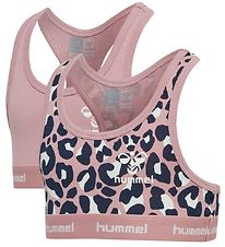 Hummel Top - hmlCarolina - 2-pak - Woodrose/Black Iris