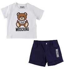 Moschino  T-shirt/Shorts - Hvid/navy m. Print