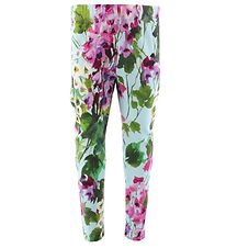 Dolce & Gabbana Leggings - Renaissance - Blå/Rosablomstret