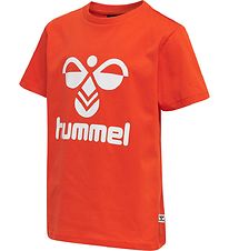 Hummel T-shirt - hmlTres - Cherry Tomato