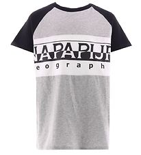 Napapijri T-shirt - Grmeleret m. Sort/Hvid