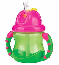 Nuby Drikkekop m. Hndtag og Sugerr - 240ml - Grn