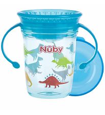 Nuby Drikkekop m. Hndtag - 240ml - Bl m. Print
