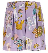 Moschino Shorts - Lilla m. Print