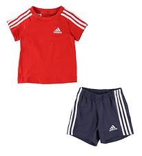 adidas Performance Sæt - T-shirt/Shorts - Vivid Red/Navy