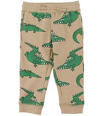 Stella McCartney Kids Sweatpants - Beige/Grøn m. Krokodiller Stella McCartney Kids Sweatpants - Beige/Grøn m. Krokodiller