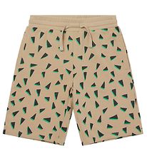 Stella McCartney Kids Sweatshorts - Beige/Sort m. Print