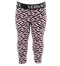 Versace Leggings - Rosa/Sort m. Print