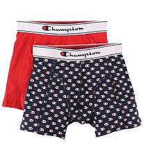 Champion Fashion Boxershorts - 2-pak - Rd/Navy m. Logoer