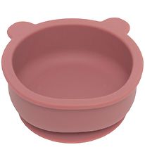 Petit Monkey Skål m. Sugekop - Silikone - Bear - Mahogany Rose