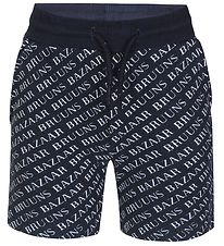 Bruuns Bazaar Sweatshorts - Hardin - Navy/Hvid