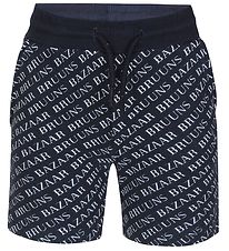 Bruuns Bazaar Sweatshorts - Hardin - Navy/Hvid