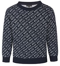 Bruuns Bazaar Sweatshirt - Hardin - Navy/Hvid