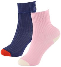 Mini Rodini Strømper - 2-Pak - Blå/Rosa