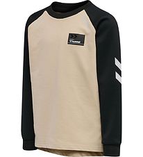 Hummel Sweatshirt - hmlJon - Beige/Sort