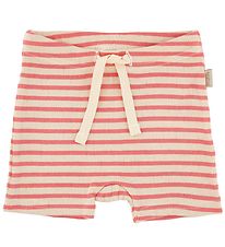 Petit Piao Shorts - Modal Striped - Dark Peach/Cream