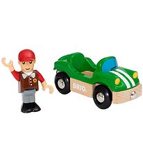 BRIO World Sportsvogn m. Krer - Grn 33937