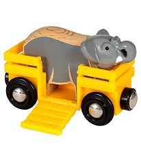 BRIO World Vogn m. Elefant - Gul 33969