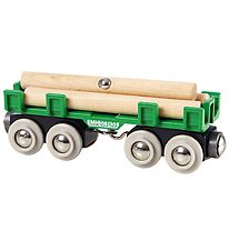 BRIO World Togvogn m. Tømmer - Grøn 33696