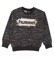 Hummel Sweatshirt - HmlFrede - Sort/Grøn