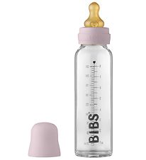 Bibs Sutteflaske - Glas - 225 ml - Naturgummi - Dusky Lilac