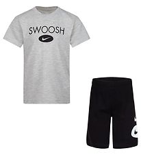 Nike Shortsst - T-shirt/Shorts - Swoosh - Sort/Gr