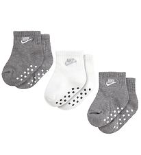 Nike Strmper - Core Futura Gripper - 3-Pak - Gr/Hvid