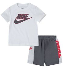 Nike Shortssæt - T-shirt/Shorts - Amplify - Smoke Grey