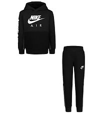 Nike Sweatsæt - Hættetrøje/Sweatpants - Air - Sort