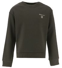 GANT Sweatshirt - Contrast Shield - Dark Graphite