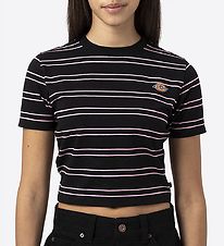 Dickies T-shirt - Cropped - Westover - Sort/Rosastsribet