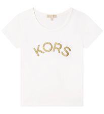 Michael Kors T-shirt - Theme - Offwhite m. Guld