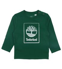 Timberland Bluse - Dark Green m. Hvid
