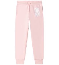 DKNY Sweatpants - Pale Pink m. Hvid