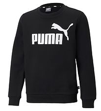 Puma Sweatshirt - Ess Big Logo Crew - Sort m. Logo