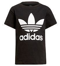 adidas Originals T-shirt - Trefoil - Sort/Hvid