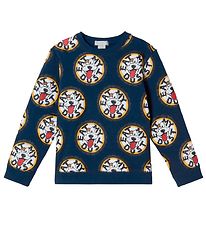 Stella McCartney Kids Sweatshirt - Eat My Dust - Blå m. Hunde Stella McCartney Kids Sweatshirt - Eat My Dust - Blå m. Hunde