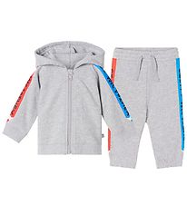 Stella McCartney Kids Sweatst - Grmeleret m. Rd/Bl Blyant