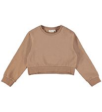 Lil' Atelier Sweatshirt - NmfRafaella - Cropped - Woodsmoke