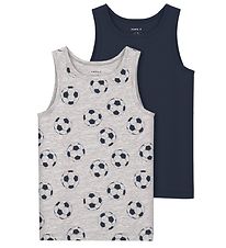 Name It Undertrøje - Noos - NkmTank - 2-pak - Grey Melange