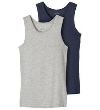 Name It Undertrje - Noos - NkmTank - 2-pak - Grey Melange