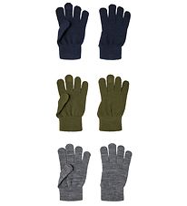Name It Handsker - Noos - Strik - NknMagic - 3-pak - Olive Night