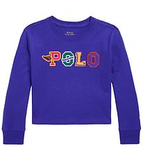 Polo Ralph Lauren Bluse - Cropped - Bl m. Tekst