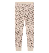 Hust and Claire Leggings - Laso - Uld/Bambus - Wheat Melange m.
