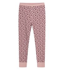 Hust and Claire Leggings - Laso - Uld/Bambus - Dusty Rose m. Blo