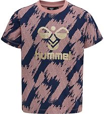 Hummel T-shirt - hmlEmerson - Wood Rose/Navy