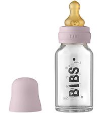 Bibs Sutteflaske - Glas - Slow Flow - 110 ml - Naturgummi - Dusk