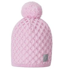 Reima Hue m. Fleece - Uld/Polyester - Nyksund - Pale Rose m. Pom