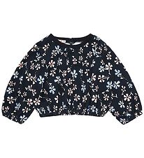 Marni Bluse - Navy m. Blomster